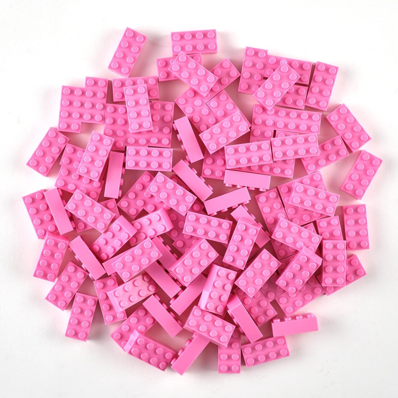Strictly Briks Classic Bricks Starter Building Set - Brick Set for Kids - Creative Toy & Play Kit for Ages 3+ - Building Blocks for Endless Play & Compatible with Top Brands - 96 Pc, Pink 2×4